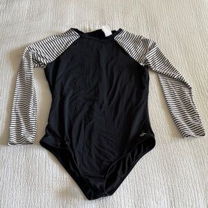 Roxy Black Bathing Suit / Rash Guard / L